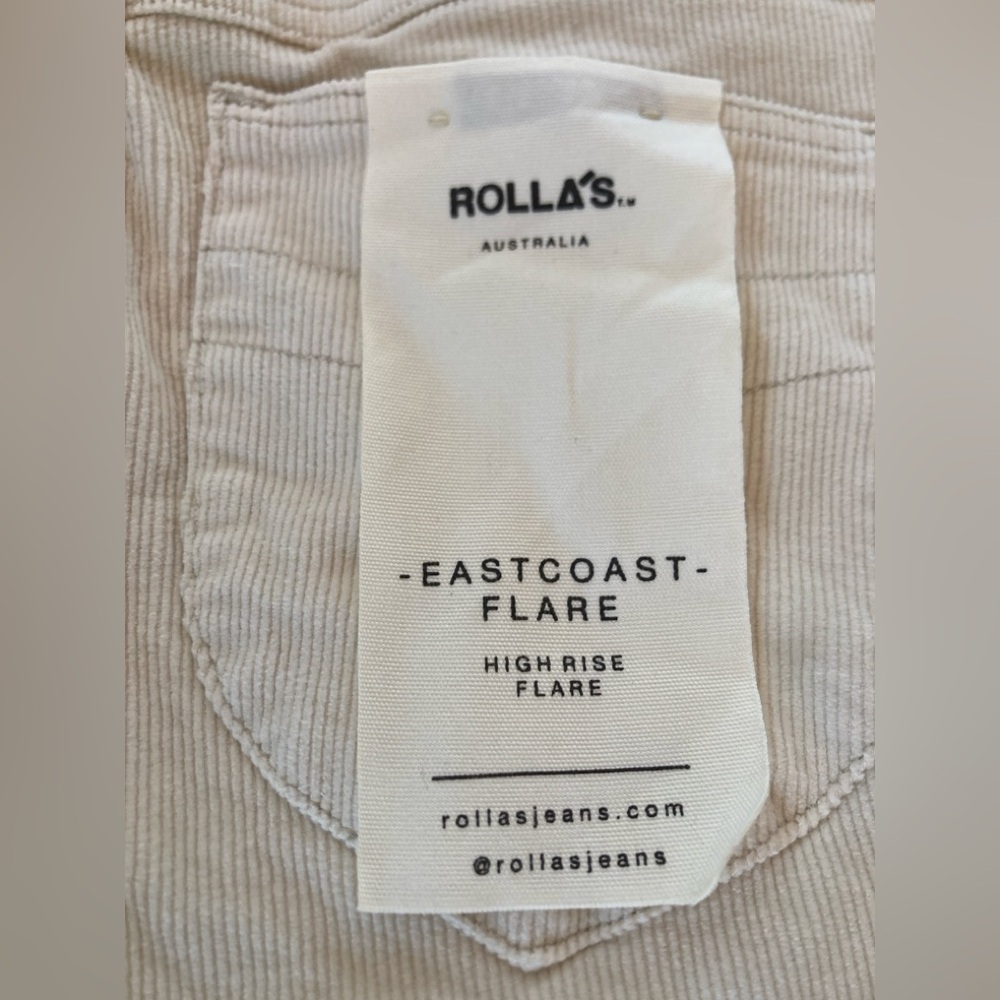 ROLLA'S Cream Eastcoast Flare Corduroy Pants - Picture 6 of 10